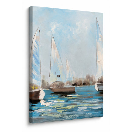 Quiet Harbor - Fine Art Giclee Print on Gallery Wrapped Canvas, 36" x 27"