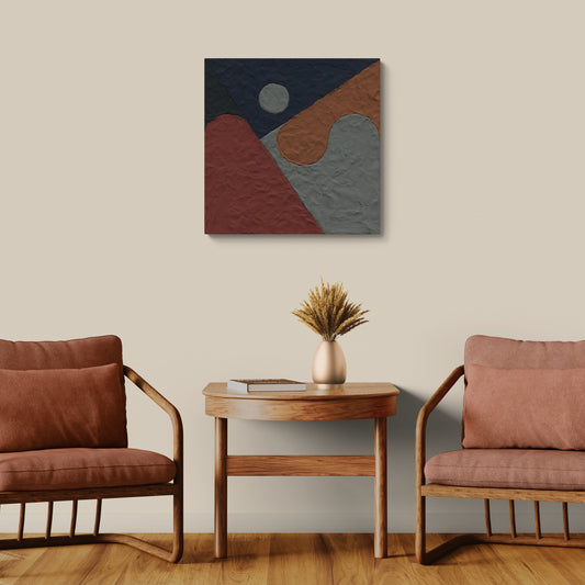Textured Balance - Fine Art Giclee Print on Gallery Wrapped Canvas, 24" x 24"