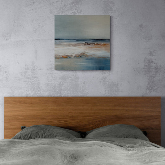 Serene Tides - Fine Art Giclee Print on Gallery Wrapped Canvas, 16" x 16"