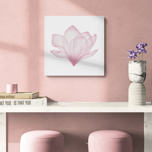 Blush Bloom - Fine Art Giclee Print on Gallery Wrapped Canvas, 12" x 12"