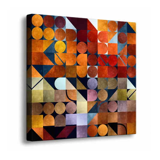 Color Mosaic - Fine Art Giclee Print on Gallery Wrapped Canvas, 16" x 16"