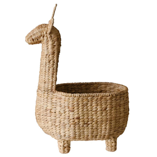 Handwoven Giraffe Basket Ð Natural Animal-Shaped Storage Bin for Nursery or Kids' Room