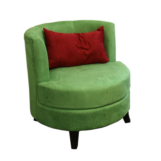 30.5" Tall Accent Chair with Pillow, Green