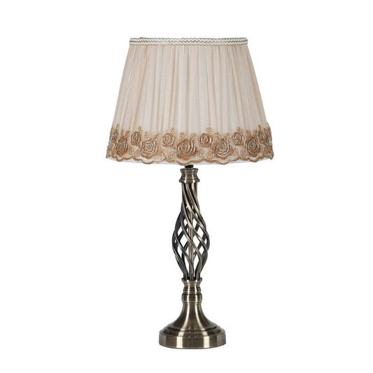 23.25" Metal Scroll Table Lamp "Abbott", Antique Brass
