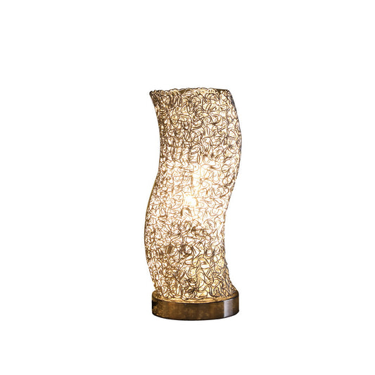 12-Inch Artemis Exposed Aluminum Wired Curve Table Lamp