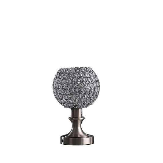 11.5" Crystal Inspired Sequin Elise up light Brush Silver Table Lamp