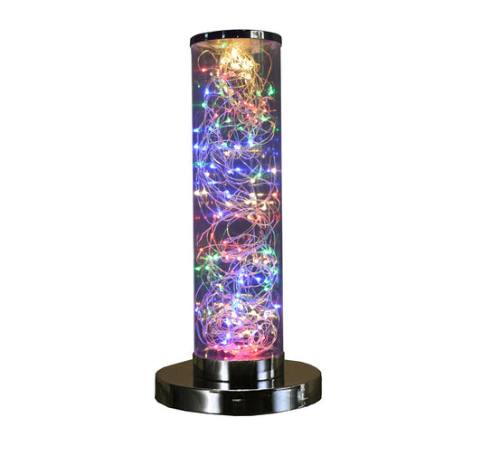 13-Inch Exposed Multi-Colored Rope LED Namiri Column Table Lamp
