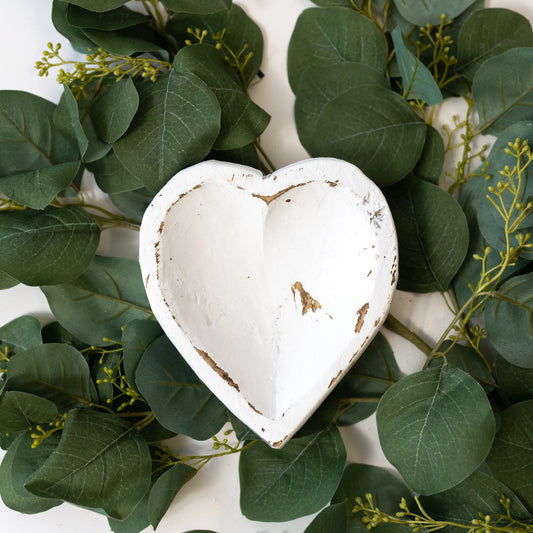 Sweet Heart Dough Bowl, White