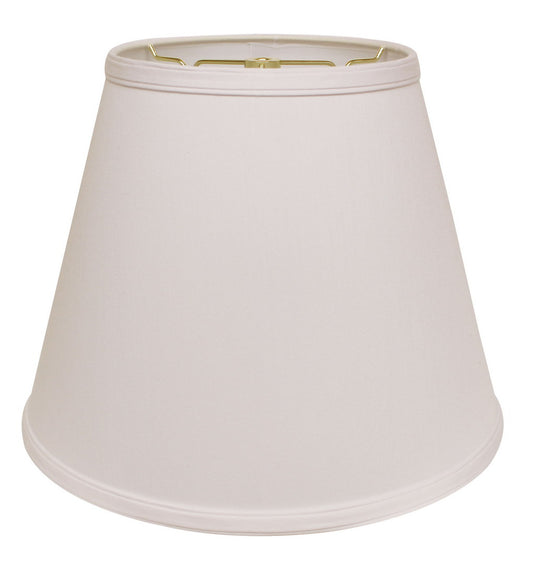 Tall Deep Empire Hardback Lampshade, White Fabric, 9" x 16" x 12"