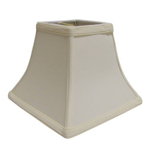 Slant Square Bell Hardback Lampshade with Washer Fitter, Egg, 14" x 14" x 12"