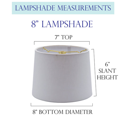 Cream Shantung Silk Hardback Drum Lampshade, 7" x 8" x 6"