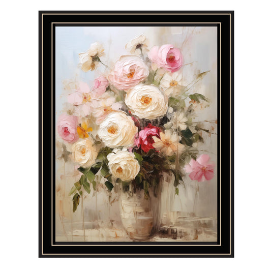 "Whispering Blooms" by Heidi Kuntz, Ready to Hang Framed Print, Black Frame