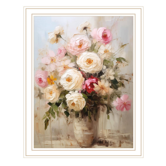 "Whispering Blooms" by Heidi Kuntz, Ready to Hang Framed Print, White Frame