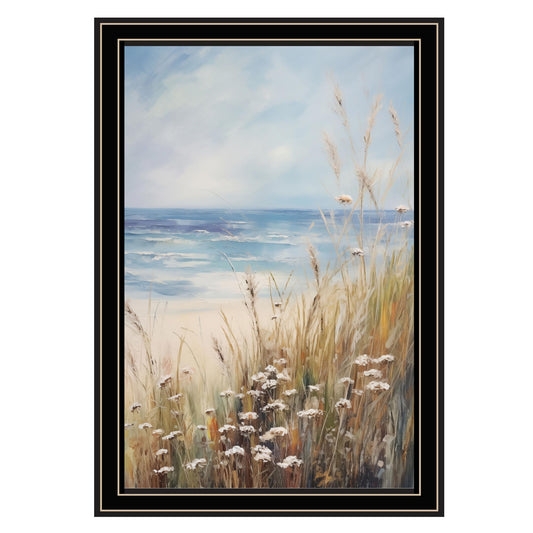 "Sea Breeze Blooms" by Heidi Kuntz, Ready to Hang Framed Print, Black Frame