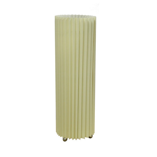 16.5" Tall Metal Table Lamp Folded in Ivory Shade