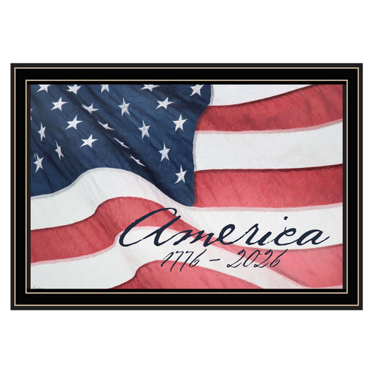 "America 1776-2026" by Lori Deiter, Ready to Hang Framed Print, Black Frame