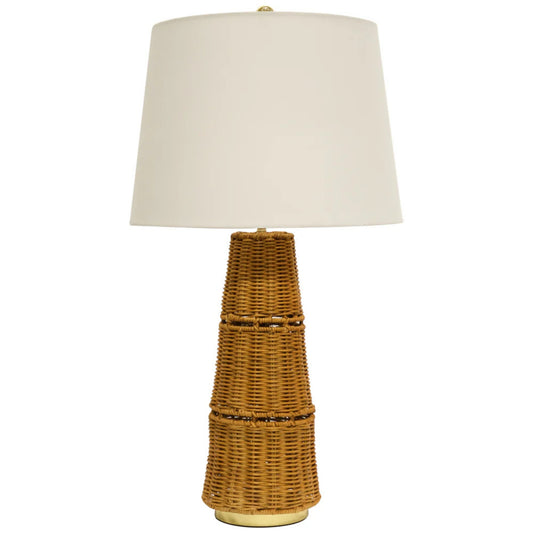 Rattan Table Lamp/Fabric shade with UL standard