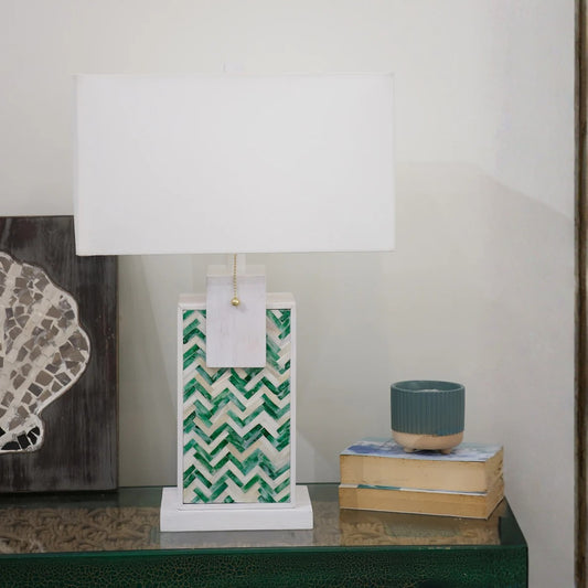 Wooden Table Lamp/Fabric shade with UL standard