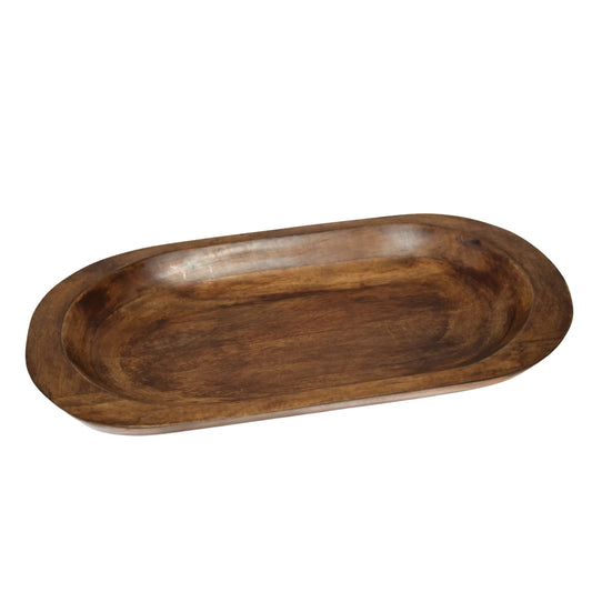 Food Safe Medium Mango Wood Bowl, Walnut
