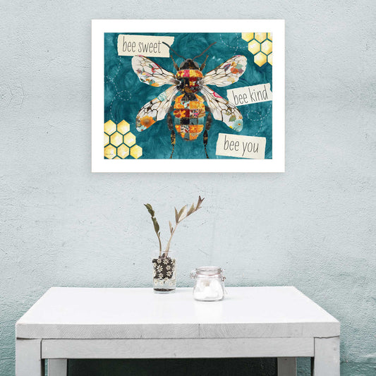 "Be Sweet Inspirational" by Nicole DeCamp , Ready to Hang Framed Print, White Frame