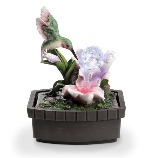 11-Inch Hummingbird Table Fountain