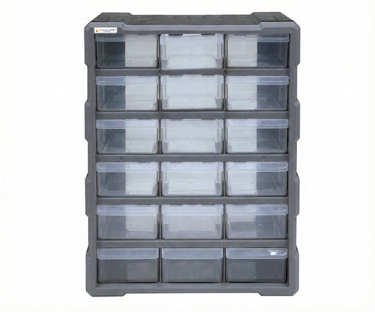 PDC-18BK 18 Drawers Cabinet Part Organizer 19 H x 15 W x 7 D