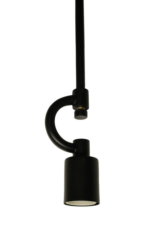 Satin Black 1-Light Pendant Fixture, 19.25" x 6.5" x 4.75"