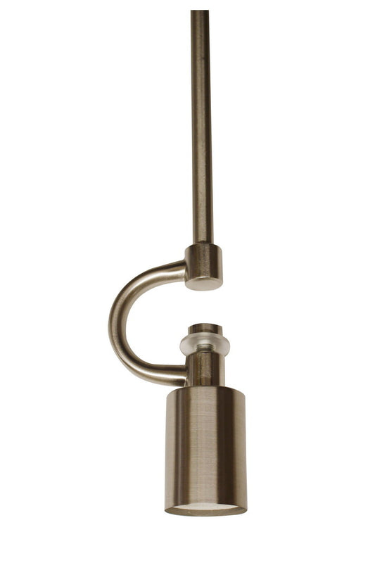 Brushed Nickel Single-Light Pendant Fixture w/ Fabric Cord