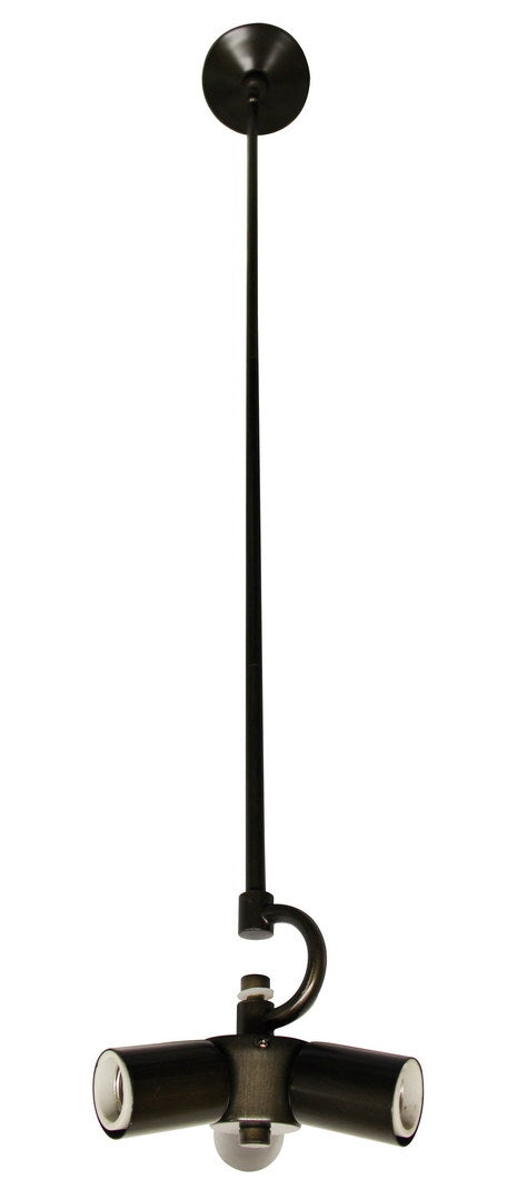 Oil Rubbed Bronze 3-Light Pendant Fixture w/ Fabric Cord