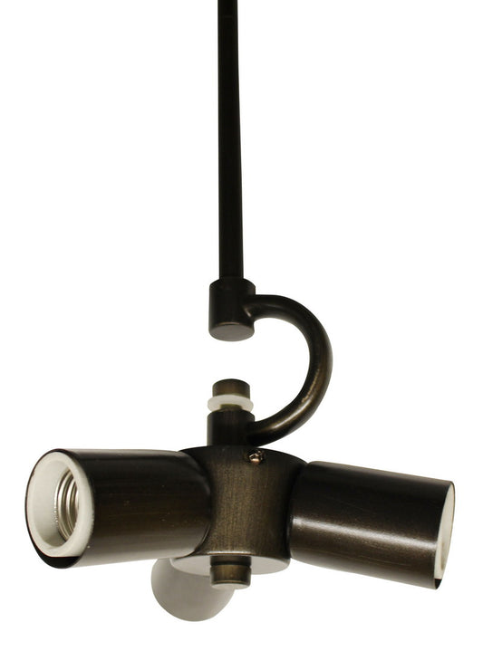 Oil Rubbed Bronze 3-Light Pendant Fixture w/ Fabric Cord