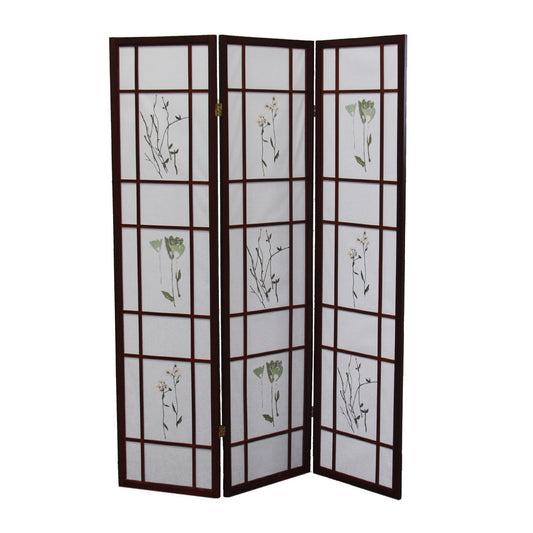 70" Tall 3-Panel Screen / Room Divider "Shoji", Cherry