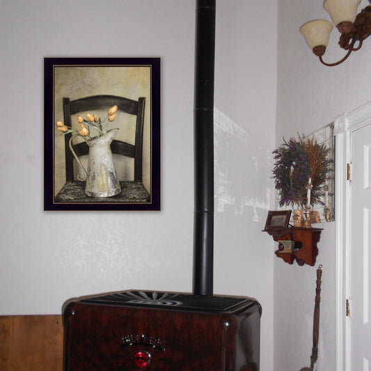 "Golden Tulips" by Robin-Lee Vieira, Ready to Hang Framed Print, Black Frame