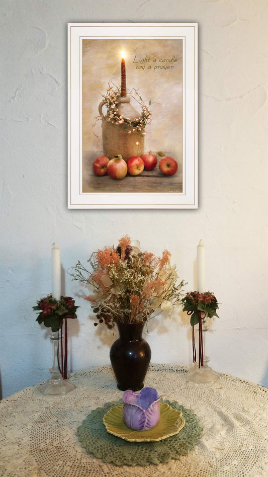 "Say A Prayer" by Robin-Lee Vieira, Ready to Hang Framed Print, White Frame