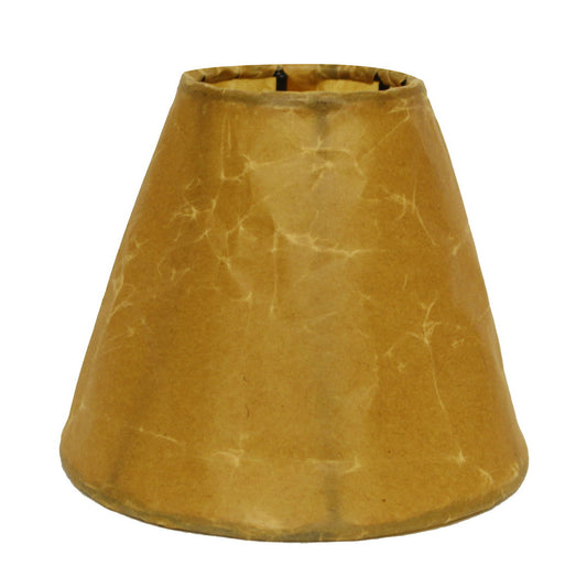 Slant Crinkle Paper Empire Chandelier Lampshade with Flame Clip, Brown (Set of 6)