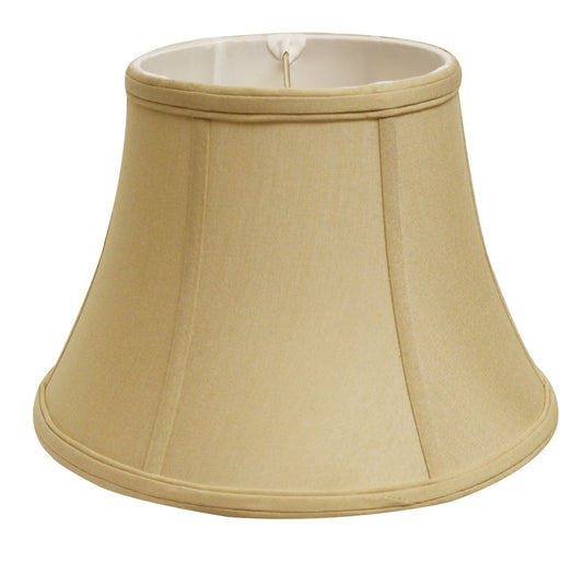 Slant Shallow Drum Softback Lampshade with Washer Fitter, Tan, 17.5" x 17.5" x 9.5"