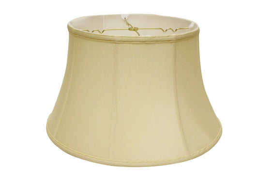 Slant Shallow Drum Softback Lampshade with Washer Fitter, Antique White, 17.5" x 17.5" x 9.5"