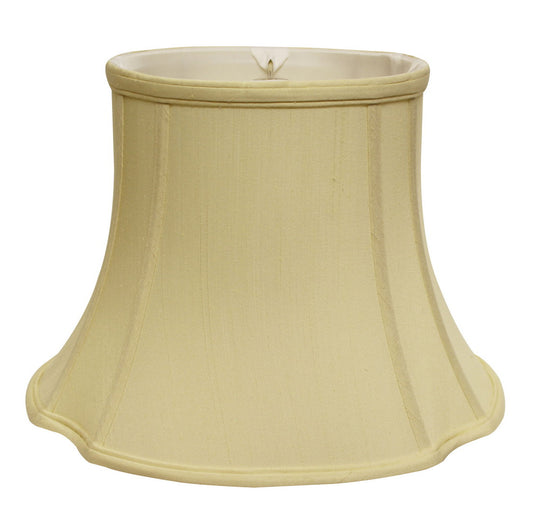 Slant Inverted Corner Oval Softback Lampshade with Washer Fitter, Antique White