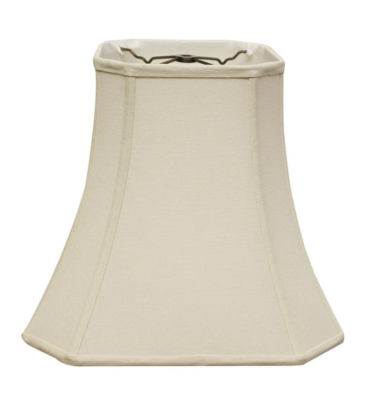 Slant Cut Corner Square Bell Softback Lampshade with Washer Fitter, Natural