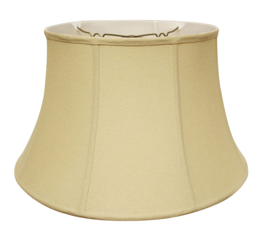 Slant Shallow Drum Softback Lampshade with Washer Fitter, Tan, 19" x 19" x 11"