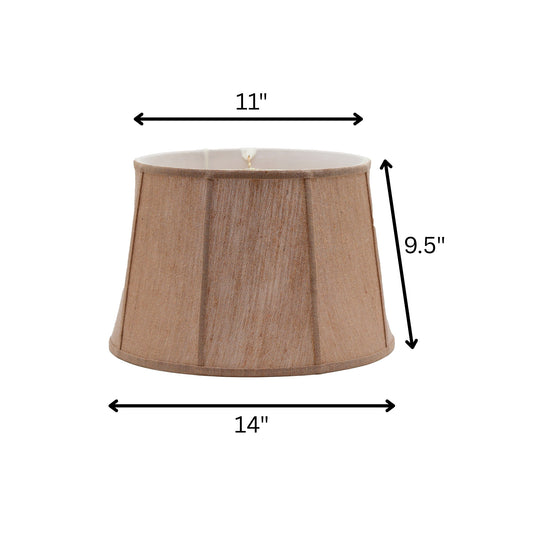 Burlap Modern Empire with Washer Fitter in Natural 11" Top x 14" Bottom x 9.5" Height