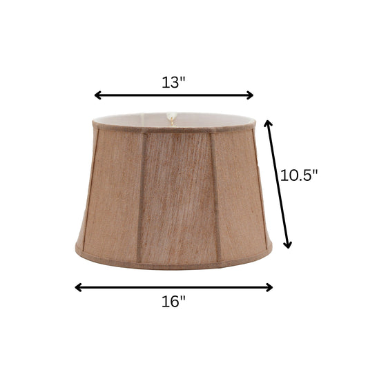 Burlap Modern Empire with Washer Fitter in Natural 13" Top x 16" Bottom x 10.5" Height