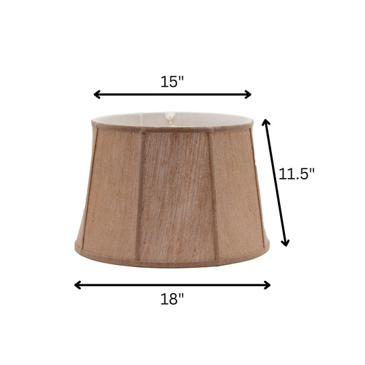 Burlap Modern Empire with Washer Fitter in Natural 15" Top x 18" Bottom x 11.5" Height