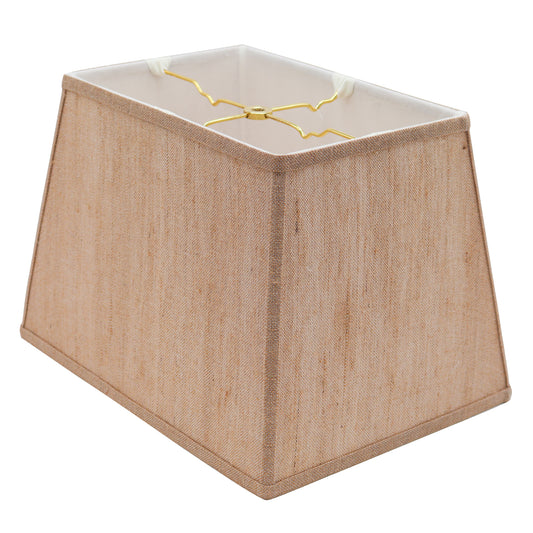 Burlaped Rectangle with Washer Fitter in Natural (8x12)" Top x (11x15)" Bottom x 10.5" Height