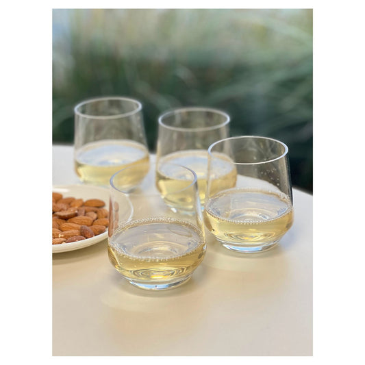 LeadingWare Plastic Wine Glasses Set of 4 (12oz), BPA Free Tritan Lexington Wine Glass Set, Unbreakable Red Wine Glasses, White Wine Glasses