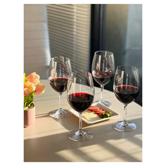 LeadingWare Hammer Tritan Wine Glasses Set of 4, 20oz, Unbreakable, BPA Free, Clear