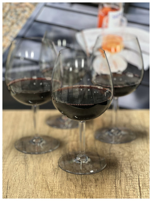 LeadingWare Hammer Tritan Wine Glasses Set of 4, 22oz, Unbreakable, BPA Free, Clear