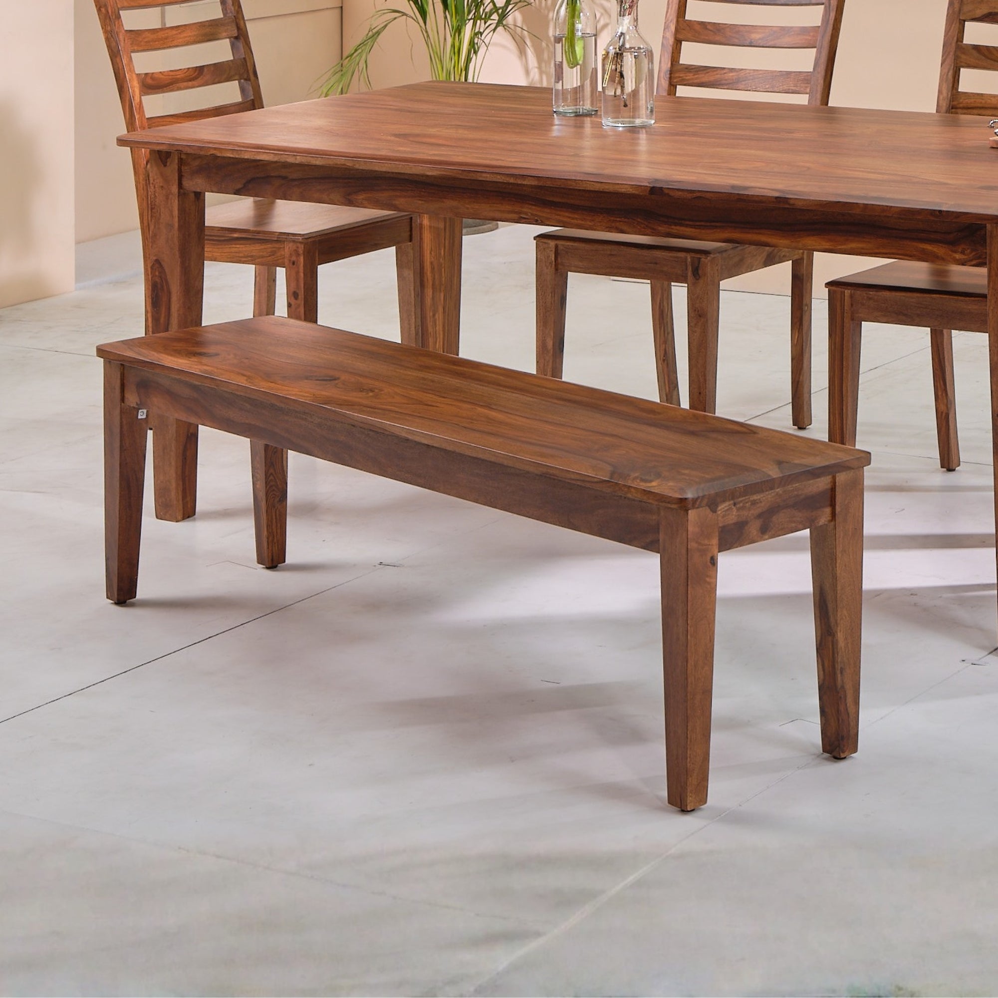 (Cinnamon Amber Finish) Terrill Dining Bench – continentsbrands