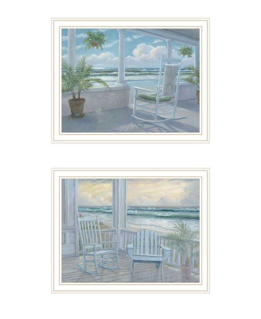 Trendy Decor 4U ÒCoastal Porch RelaxingÓ Framed Wall Art for Living Room, Wall Art Print for Home Decor, Bedroom Wall Art by Georgia Janisse